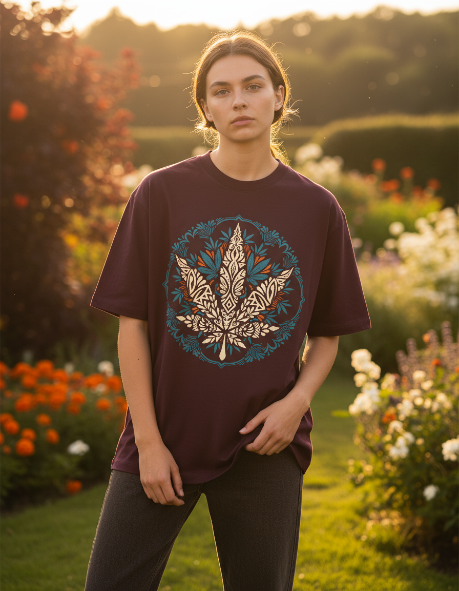 mandala art oversized classic t shirt