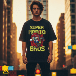 super mario bros unisex oversized classic t shirt