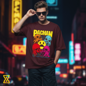 pac man unisex oversized classic t shirt