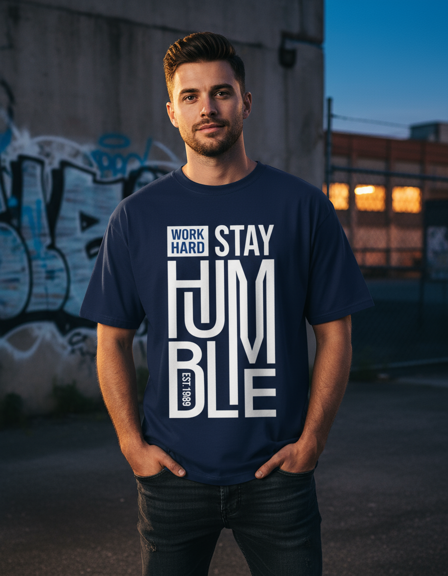 work hard stay humble unisex oversized classic t shirt