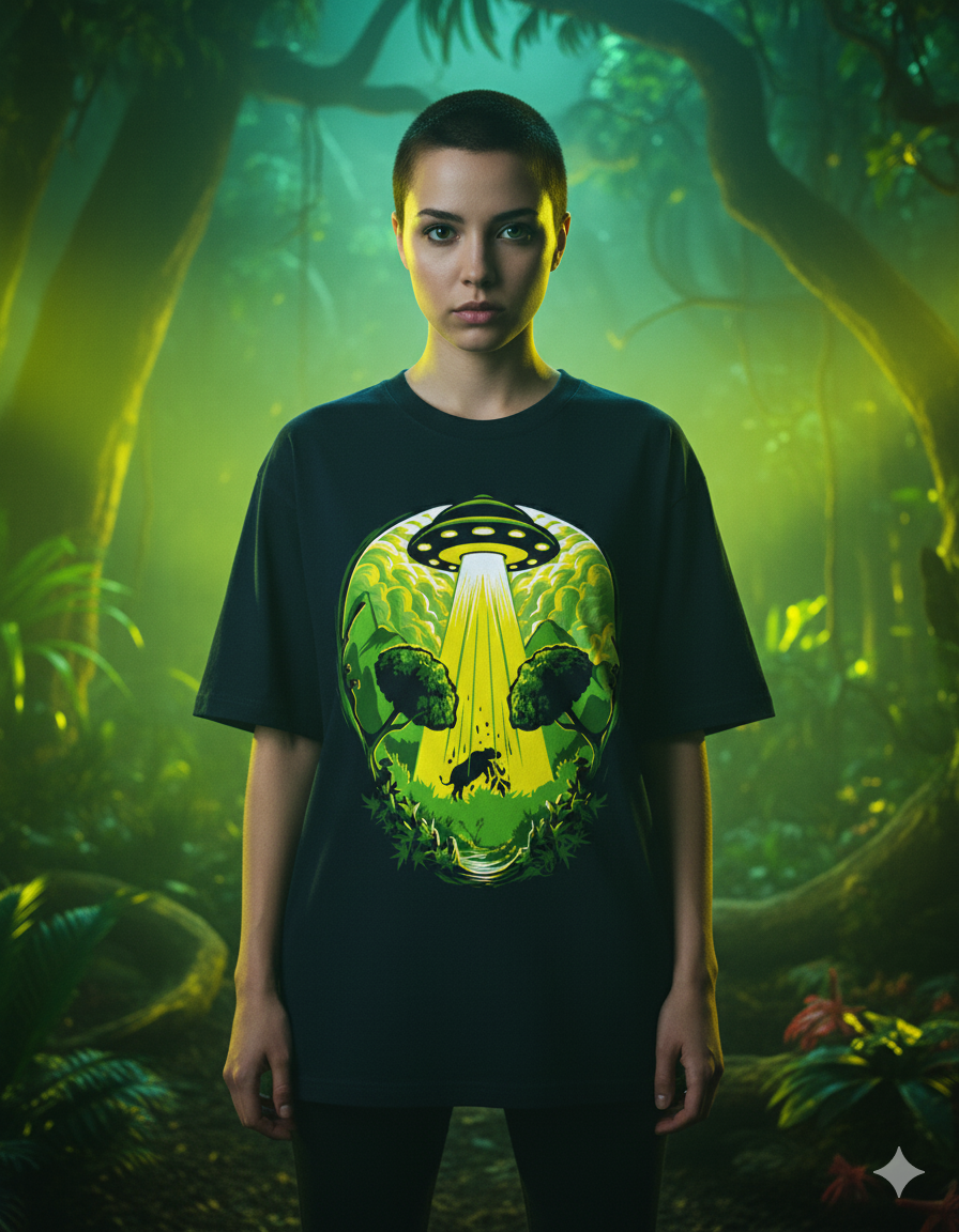 ufo cow abduction unisex oversized classic t shirt