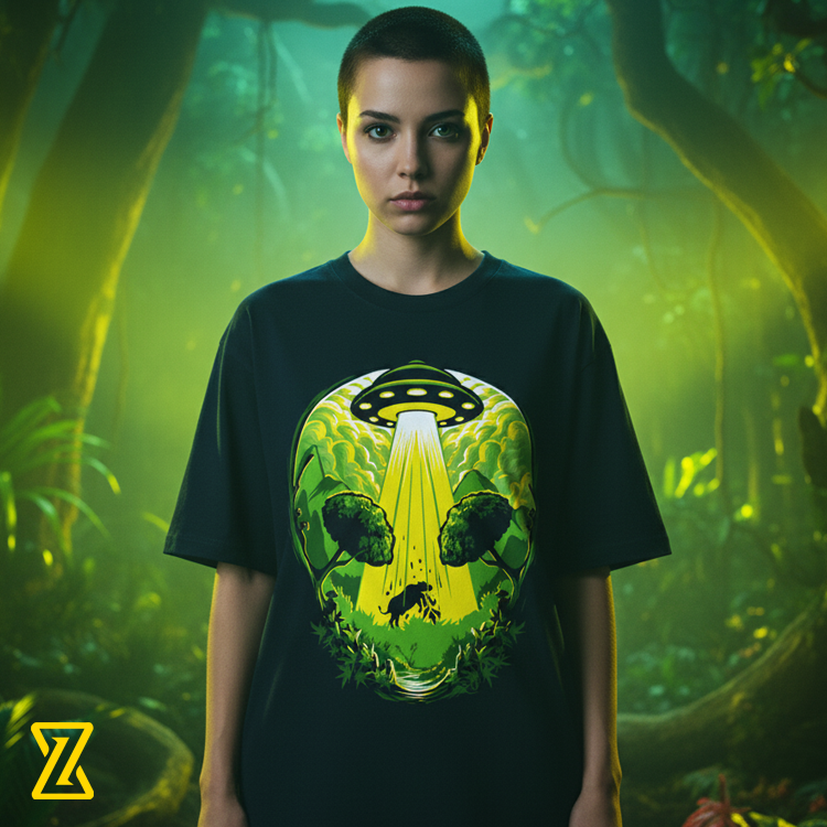 ufo cow abduction unisex oversized classic t shirt