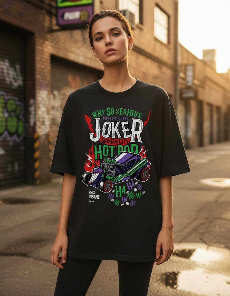 joker hot rod unisex oversized classic t shirt