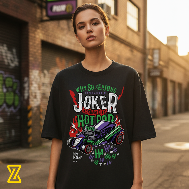 joker hot rod unisex oversized classic t shirt