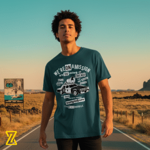 on a mission unisex oversized classic t shirt